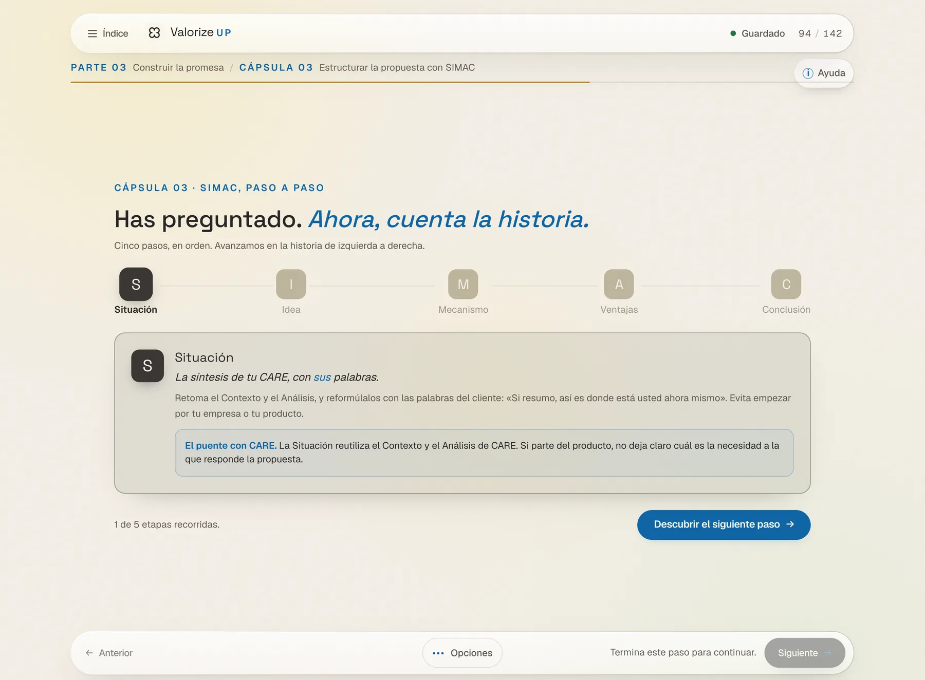 Parte 3: la estructura SIMAC, paso a paso.